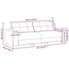 vidaXL Bank 3 pcs Donkergrijs 221 x 80 x 80 cm Linnen-mix stof