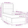 vidaXL Boxspring met matras stof zwart 90x190 cm
