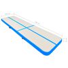 vidaXL Gymnastiekmat met pomp opblaasbaar 700x100x15 cm PVC blauw