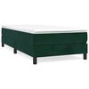 vidaXL Boxspring met matras fluweel donkergroen 90x190 cm
