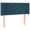 vidaXL Hoofdbord met randen 93x16x78/88 cm fluweel donkerblauw
