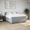 vidaXL Boxspring met matras stof lichtgrijs 180x200 cm