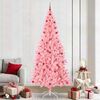 vidaXL Kerstboom met 300 LED met standaard Roze 240 cm PVC