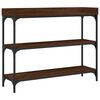 vidaXL Wandtafel met schappen 100x30x80 cm bruin eikenkleur