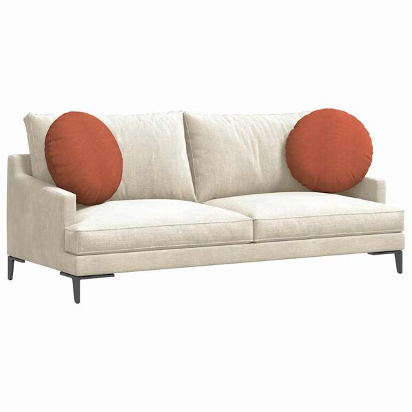 vidaXL Zitkussens 2 pcs Rood-oranje &Oslash; 50 cm Katoen Stof