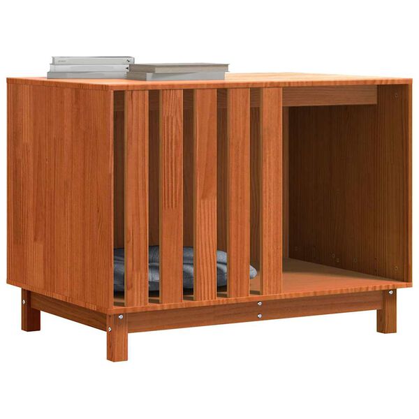vidaXL Hondenhuis Wasbruin 90 x 60 x 67 cm Massief grenenhout