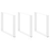 vidaXL Eettafelpoten 3 st U-vormig 100x(72-73) cm staal wit