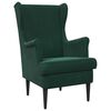 vidaXL Fauteuil Donkergroen Fluweel