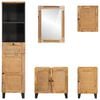 vidaXL Badkamer Sets met lade met plank Naturel Massief Mango Hout