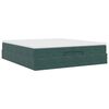 vidaXL Ottoman bed met matrassen 200x200cm fluweel donkergroen