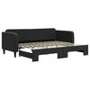 vidaXL Slaapbank met onderschuifbed 90x200 cm fluweel zwart