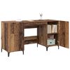 vidaXL Bureau met opslag Oudhout 140 x 50 x 75 cm Bewerkt hout