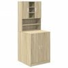 vidaXL Wasmachinekasten 2 st bewerkt hout sonoma eikenkleurig