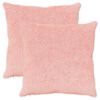 vidaXL Kussensloop 2 st HEERLEN Roze 80 x 80 cm Nep Konijnenbont