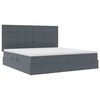 vidaXL Opbergbed met LED met matras Donkergrijs 200 x 200 cm Fluweel