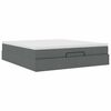 vidaXL Ottoman bed met matras 160x200cm stof donkergrijs
