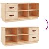 vidaXL Schoenenbank 100x34x45 cm massief grenenhout