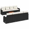 vidaXL Tuinbankenset 9 st Zwart poly rattan
