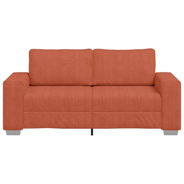 vidaXL Loveseat Sofa Rood Oranje 180x77x82 cm Corduroy Stof