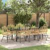 vidaXL Tuin eettafelset 9 pcs Bruin poly rattan