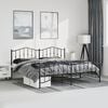 vidaXL Bedframe met hoofd- en voeteneinde metaal zwart 193x203 cm
