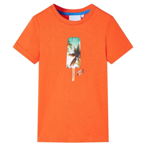 Kindershirt 128 donkeroranje
