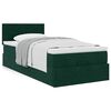 vidaXL Ottoman bed met matras 100x200 cm fluweel donkergroen
