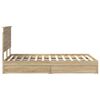 vidaXL Opslag bed met lade Sonoma Eiken 120 x 190 cm Bewerkt hout