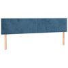 vidaXL Boxspring met matras fluweel donkerblauw 180x200 cm