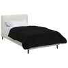 vidaXL Vol jaar dekbed Zwart 135 x 220 cm Microfiber en Teddy fleece