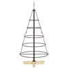 vidaXL Kerst Cone Boom met standaard Zwart 90 cm Staal