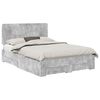 vidaXL Bedframe met lade Beton Grijs 140 x 190 cm Bewerkt hout