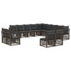 vidaXL Tuinbankenset 13 st Grijs poly rattan
