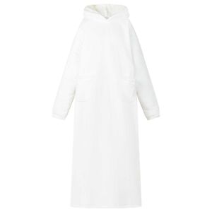 vidaXL Deken hoodie Wit L Fleece en Flanel