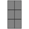 vidaXL Schuifdeur 102,5x205 cm gehard glas en aluminium zwart