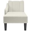 vidaXL Chaise longue met rechterarmleuning fluweel cr&egrave;mekleurig
