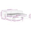 vidaXL Slaapbank onderschuifbed en lades 80x200 cm fluweel donkergroen