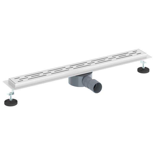 vidaXL Doucheafvoer Glasdeksel met 360&deg; Sifon Zilver 70 cm