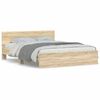vidaXL Bedframe met hoofdeinde sonoma eikenkleurig 150x200 cm