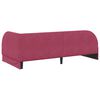 vidaXL Hoekbedframe met Matras met hoofdeinde 2 pcs Rood Fluweel