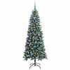 vidaXL Kunstkerstboom met 300 LED Groen 180 cm PVC en Plastic en Staal