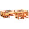 vidaXL 9-delige Loungeset massief grenenhout wasbruin