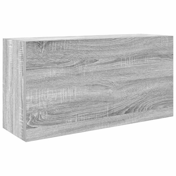 vidaXL Badkamerwandkast 80x25x40 cm bewerkt hout grijs sonoma eiken