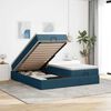 vidaXL Ottoman bed met matrassen 180x200cm fluweel donkerblauw