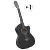 vidaXL Gitaar cutaway met equalizer 6 snaren western klassiek zwart