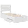vidaXL Bedframe met lade met hoofdeinde Wit 100 x 200 cm Bewerkt hout