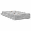 vidaXL Opbergbedframe met lade Grijs Sonoma 120 cm Bewerkt hout