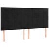 vidaXL Hoofdbord zwart 200x5x118/128 cm fluweel