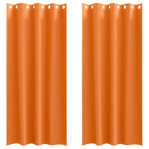 vidaXL Zwart-out Gordijnen met Ringen 2 pcs Feloranje 225 x 140 cm