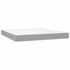 vidaXL Boxspring met matras stof lichtgrijs 160x200 cm
